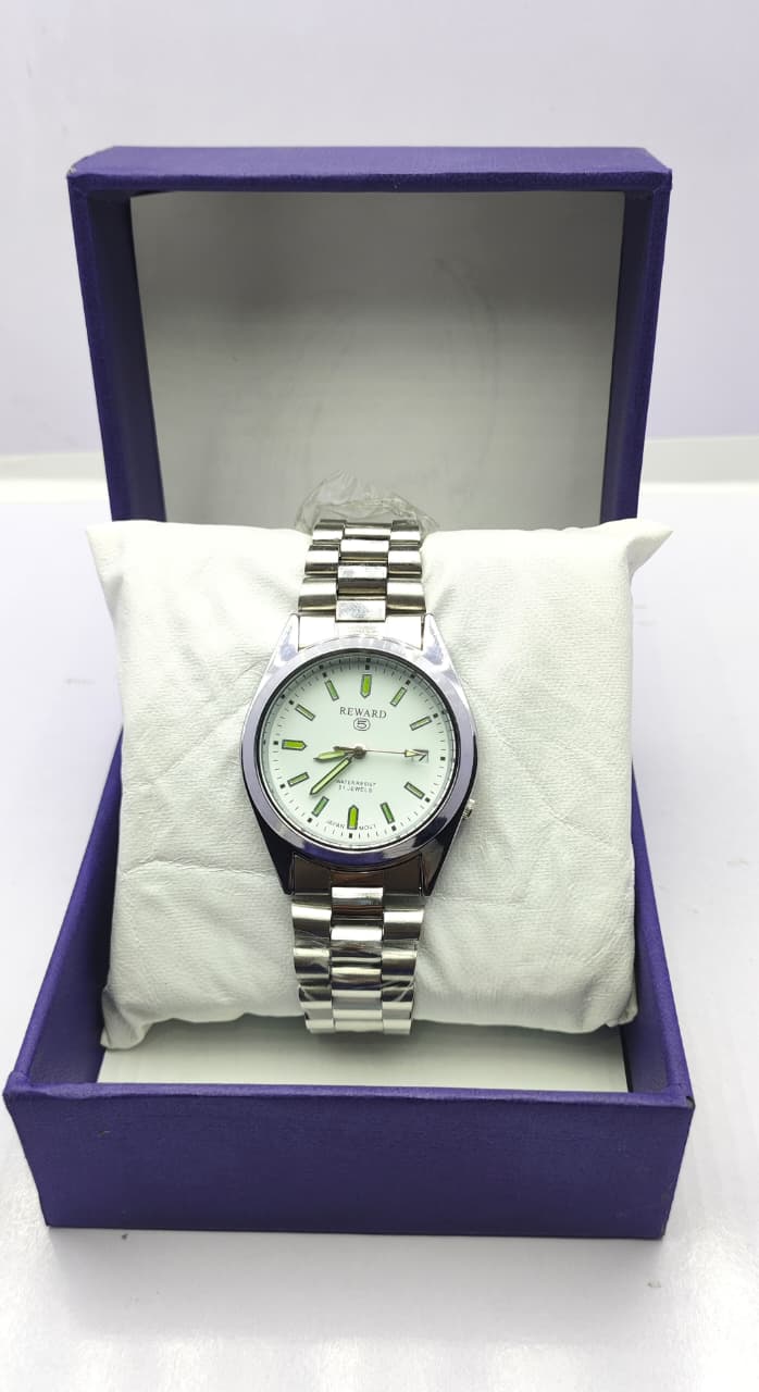 Silver Stainless Steel Men’s Analog Watch