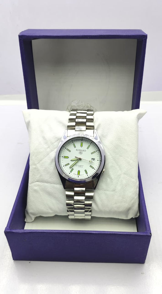 Silver Stainless Steel Men’s Analog Watch