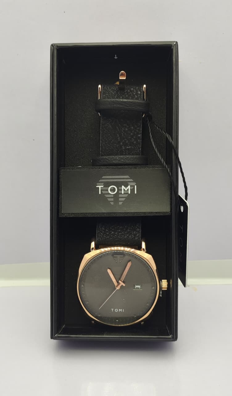 TOMI T-044 Men's Watch Leather Strap